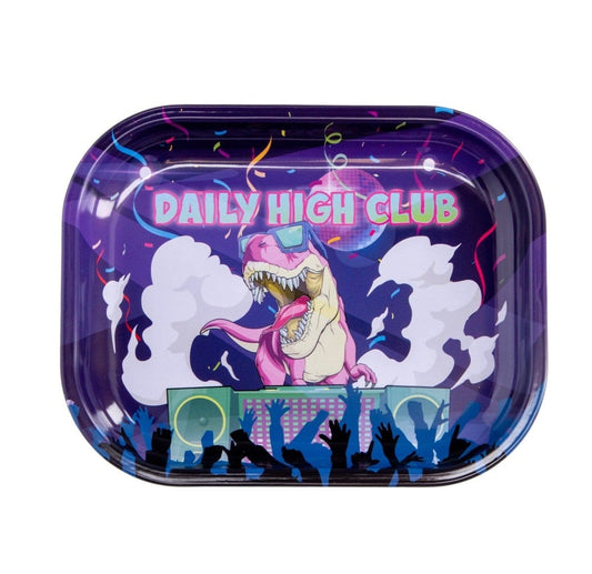 Daily High Club Rolling Tray Rave Dino Themed Rolling Tray