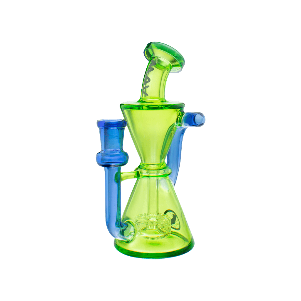 MAV Glass Dab Rig ooze and blue Mini Isabella Puck Recycler