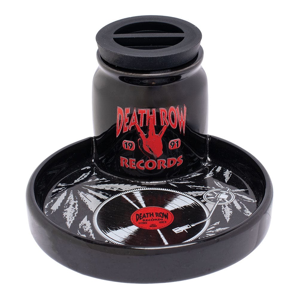 Fujima Ashtray Death Row Records Ceramic 2-in-1 Airtight StashTray - 5.75"