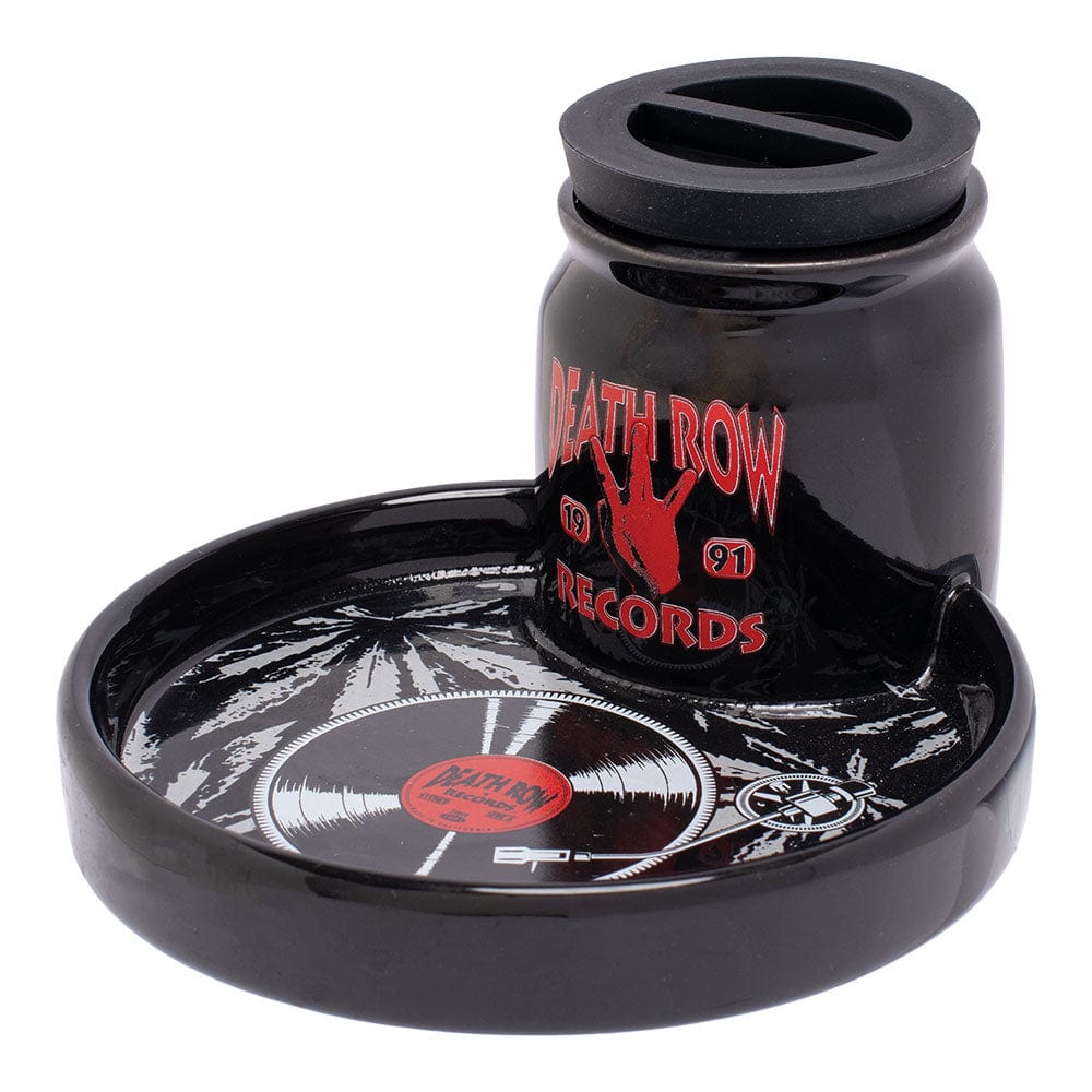 Fujima Ashtray Death Row Records Ceramic 2-in-1 Airtight StashTray - 5.75"