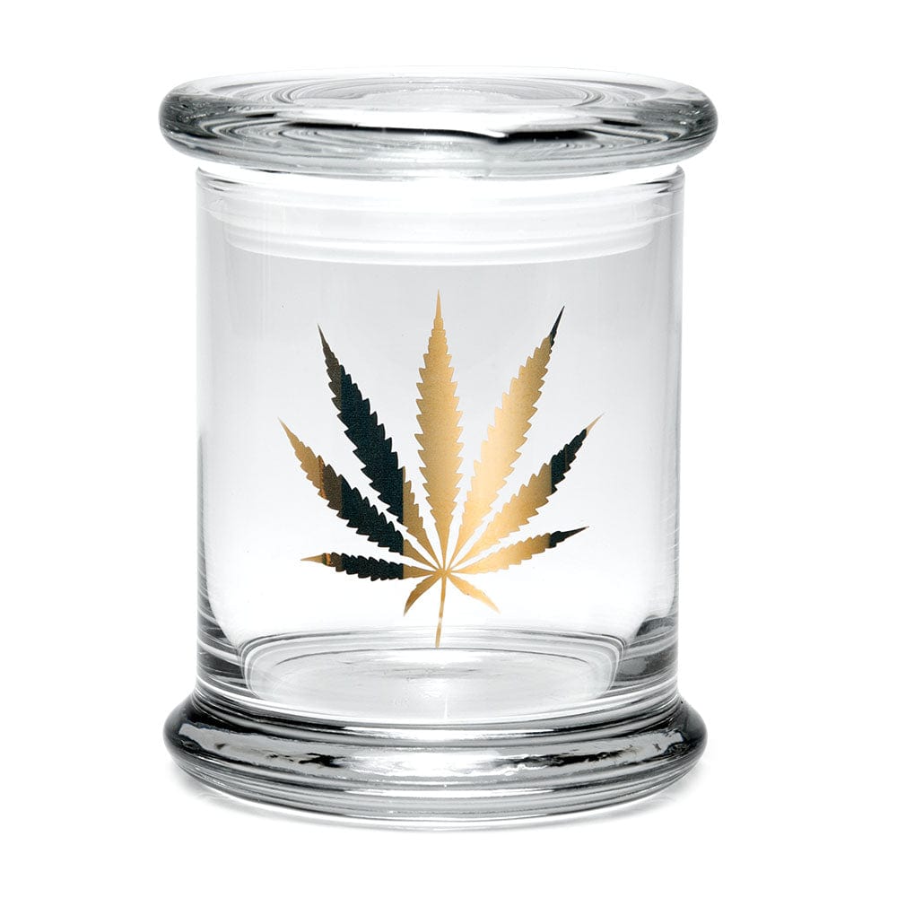 Gift Guru Gold Leaf / Large 420 Science Pop Top Jar