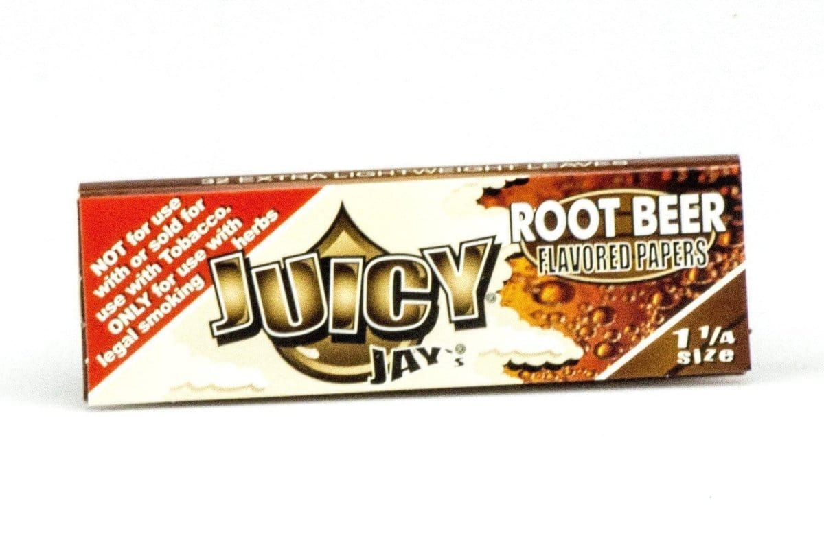 Juicy Jay's Rolling Papers Root Beer Classic 1-1/4" Flavored Rolling Papers - Box of 24