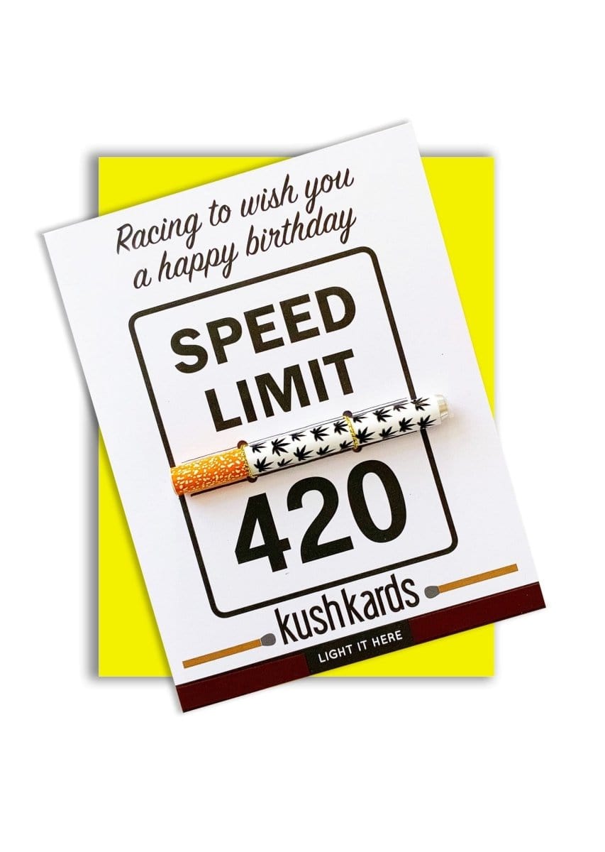 KushKards Greeting Cards 🏁 420 Birthday Cannabis Greeting Card
