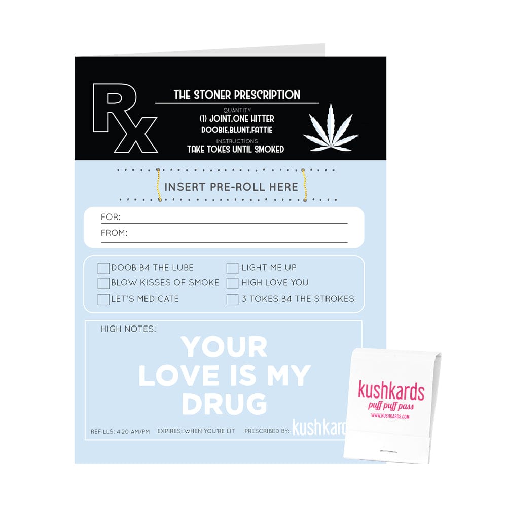 KushKards Greeting Cards KushKard 🖤 Stoner Prescription Cannabis Greeting Card