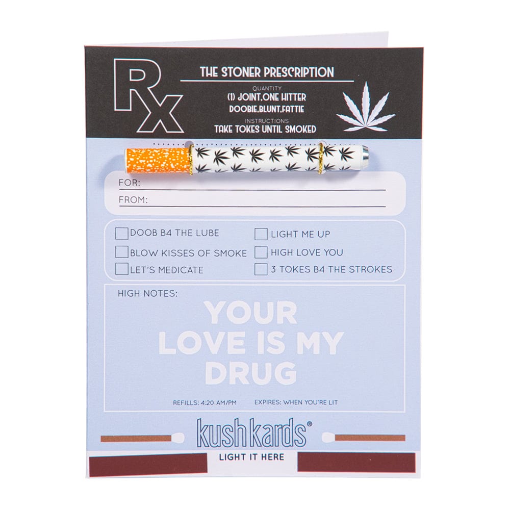 KushKards Greeting Cards 🖤 Stoner Prescription Cannabis Greeting Card