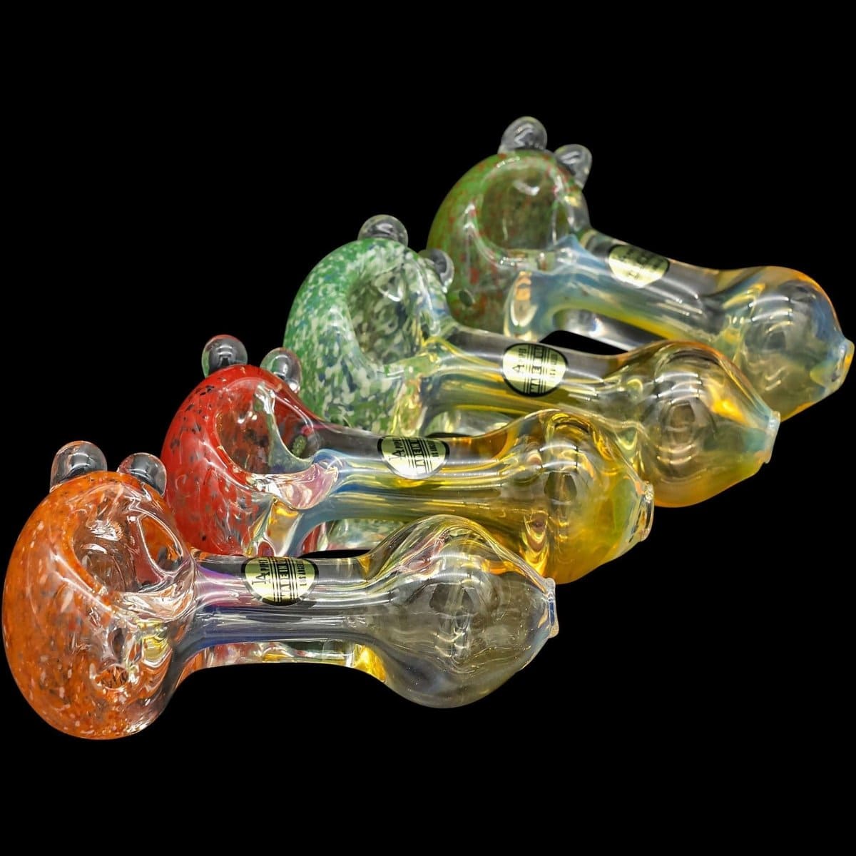 LA Pipes Hand Pipe Mix Color "Thick Neck Freckles" Spoon Pipe