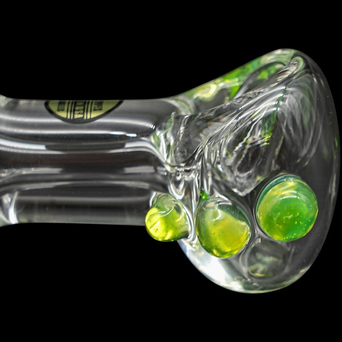 LA Pipes Hand Pipe Green Slime "Thick Ass" Glass Spoon Pipe