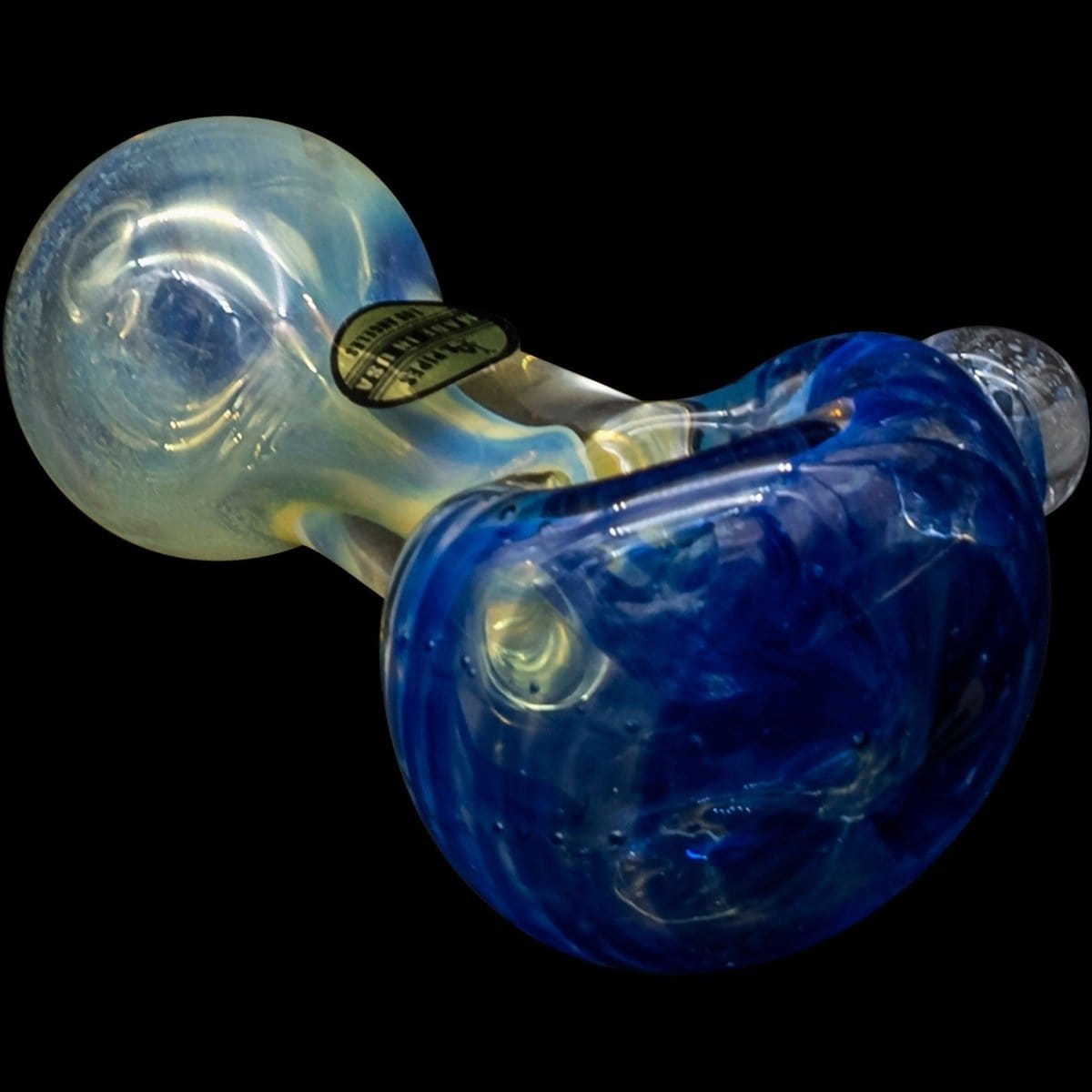 LA Pipes Hand Pipe Blue "Thick Neck" Spoon Pipe