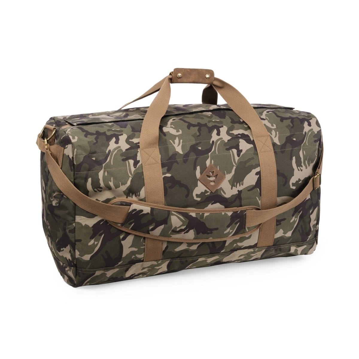 Revelry Supply Travel Bag Camo Brown The Continental - Smell Proof Large Duffle