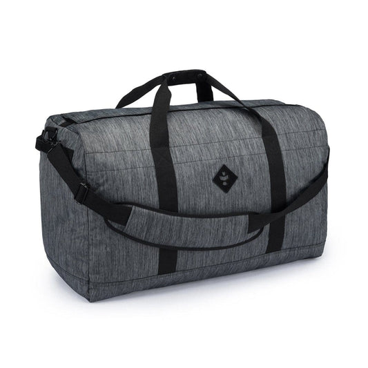 Revelry Supply Travel Bag Striped Dark Grey The Continental - Smell Proof Large Duffle