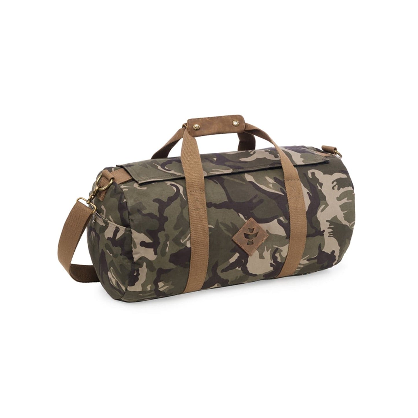 Revelry Supply Travel Bag Camo Brown The Overnighter - Smell Proof Small Duffle