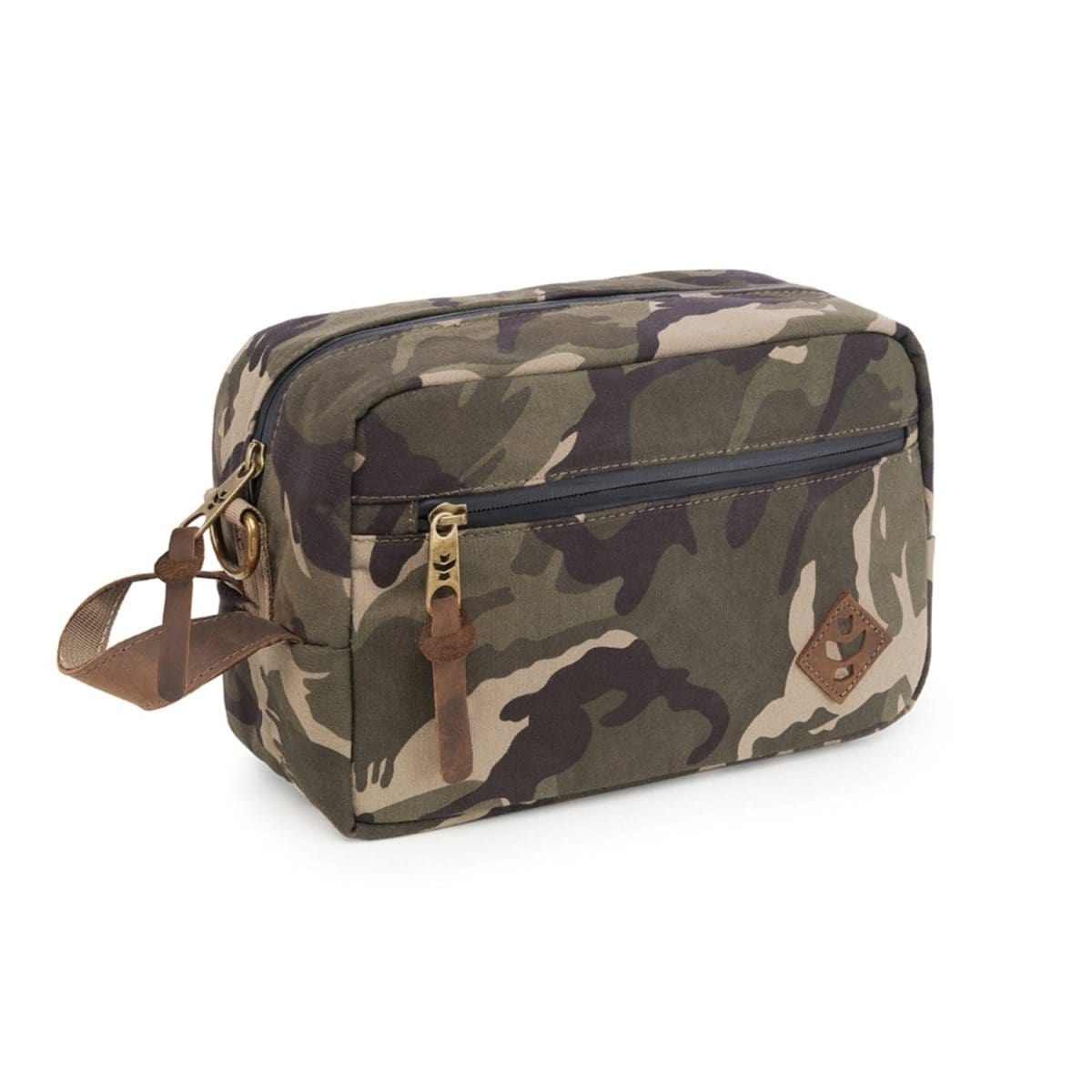 Revelry Supply Travel Bag Camo Brown The Stowaway - Smell Proof Toiletry Kit