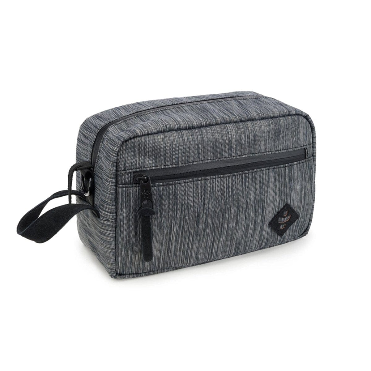 Revelry Supply Travel Bag Striped Dark Grey The Stowaway - Smell Proof Toiletry Kit
