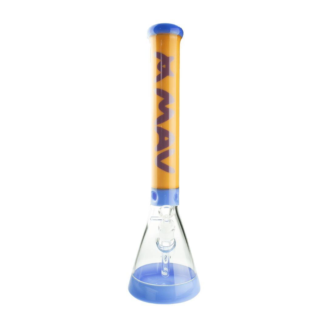 MAV Glass Bong Purple and Butter 18" Hermosa Beaker Bong