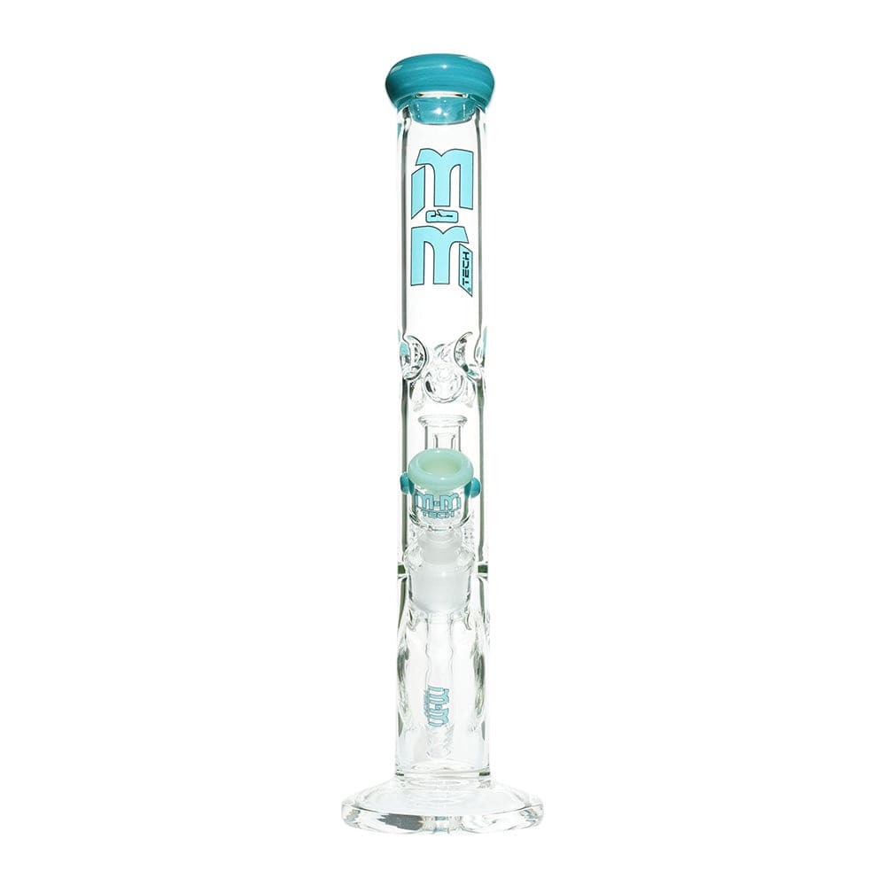 MM-TECH-USA Waterpipe Teal Straight Tube with Chandelier Percolator by M&M Tech