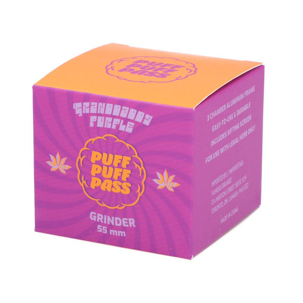 Puff Puff Pass Grinder Grandddaddy Purple 55mm 3-Stage Grinder