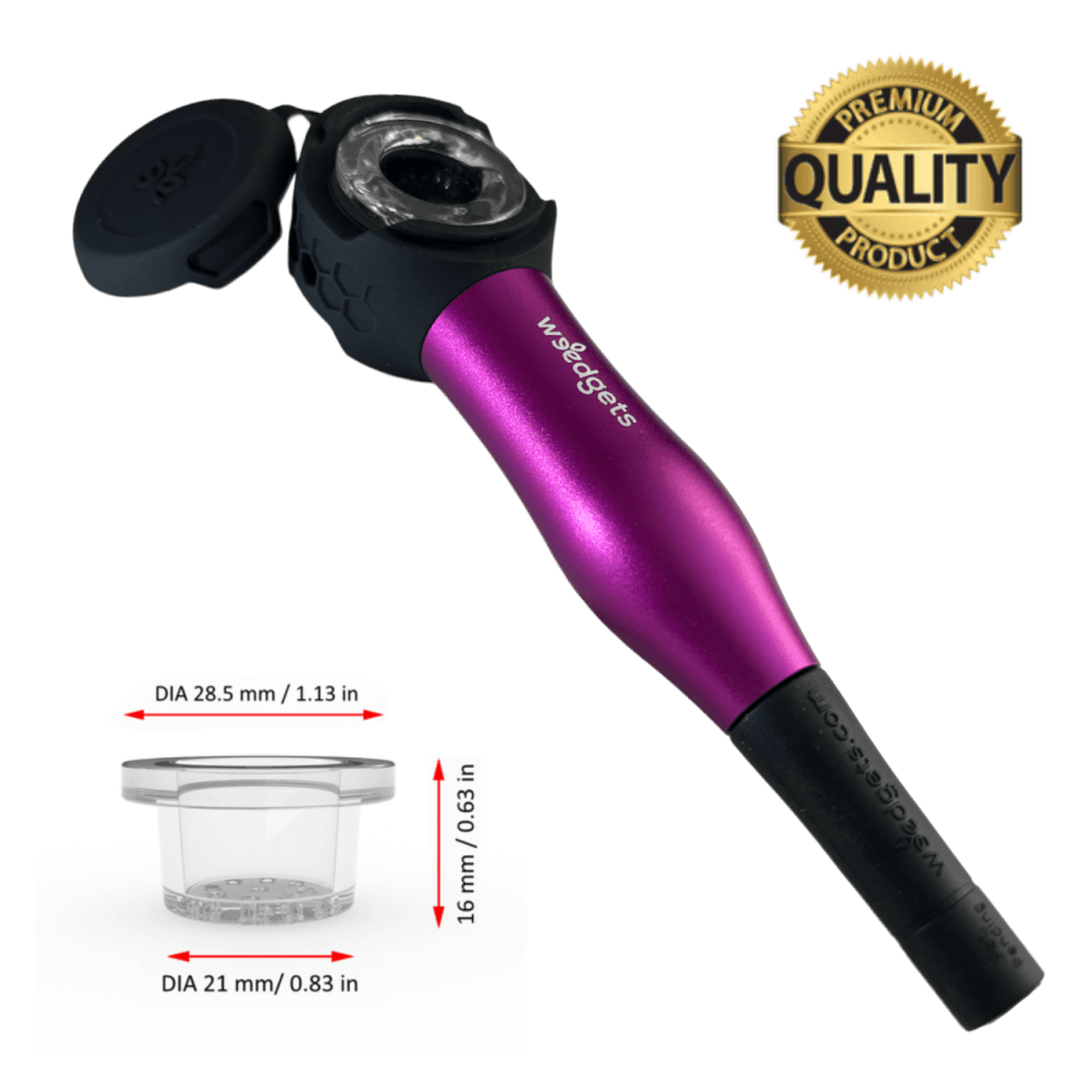 Weedgets Pipes Purple MAZE-X Pipe - Patented waterless filtration and smoke cooling technology