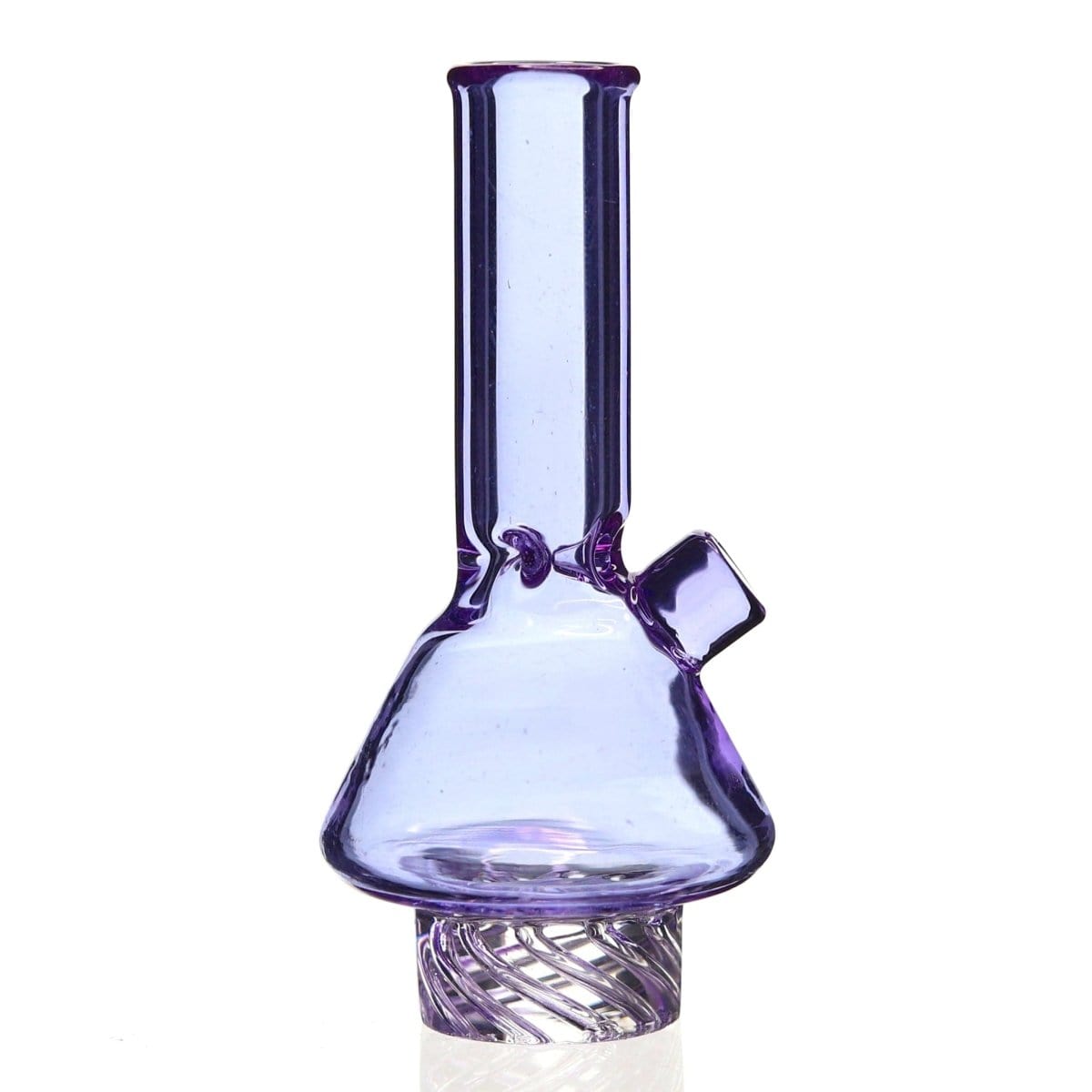 Lotus Glass Purple Miniature Beaker Bong Carb Cap