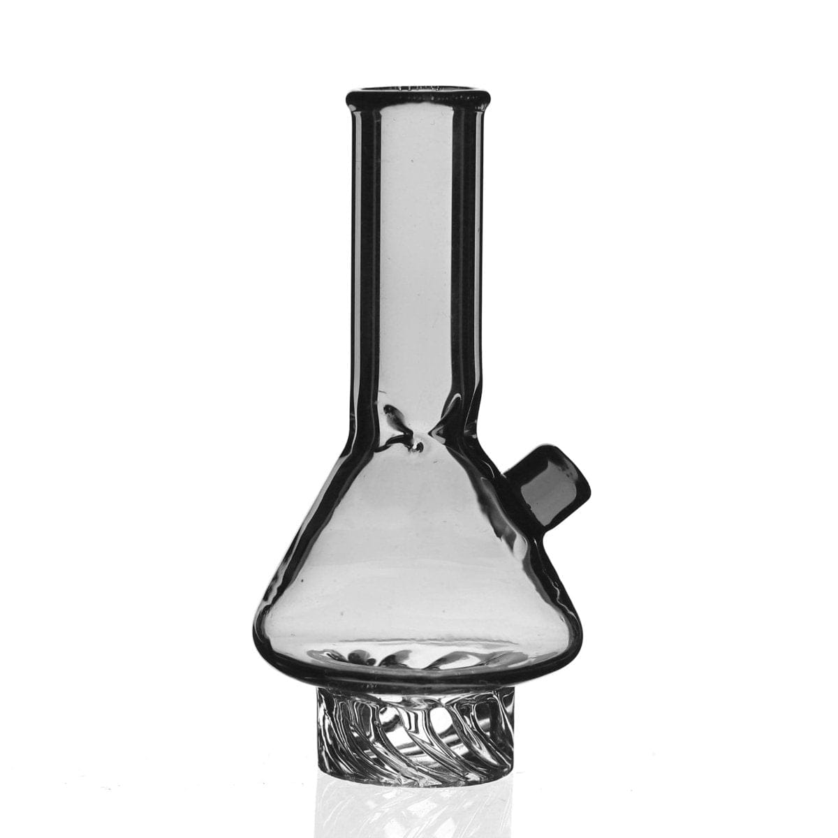 Lotus Glass Black Miniature Beaker Bong Carb Cap