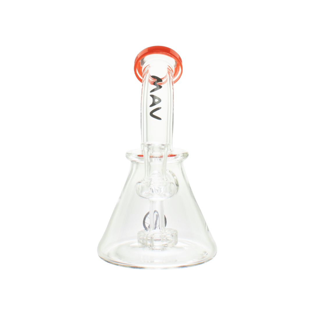 MAV Glass Bong orange Mini Bent Neck Beaker