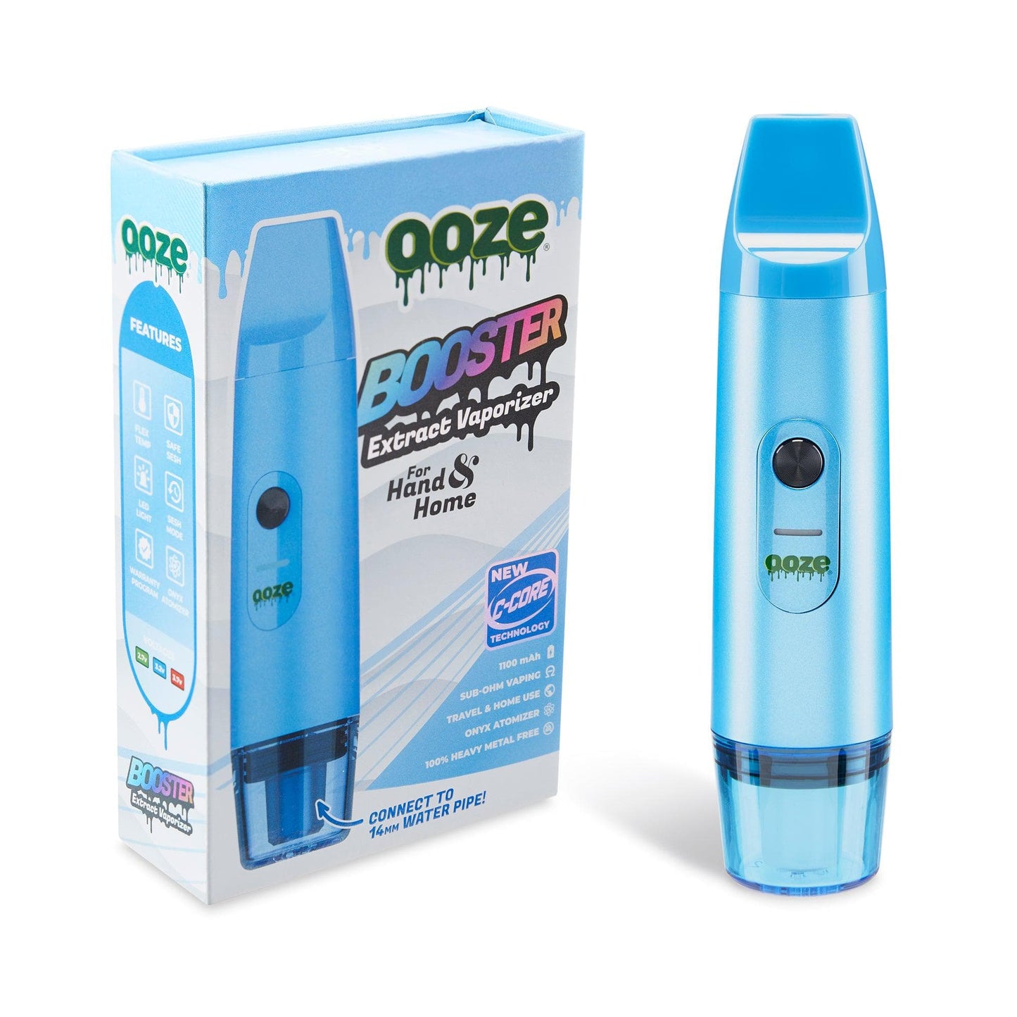 Ooze Batteries and Vapes Sapphire Blue Ooze Booster Extract Vaporizer – C-Core 1100 mAh