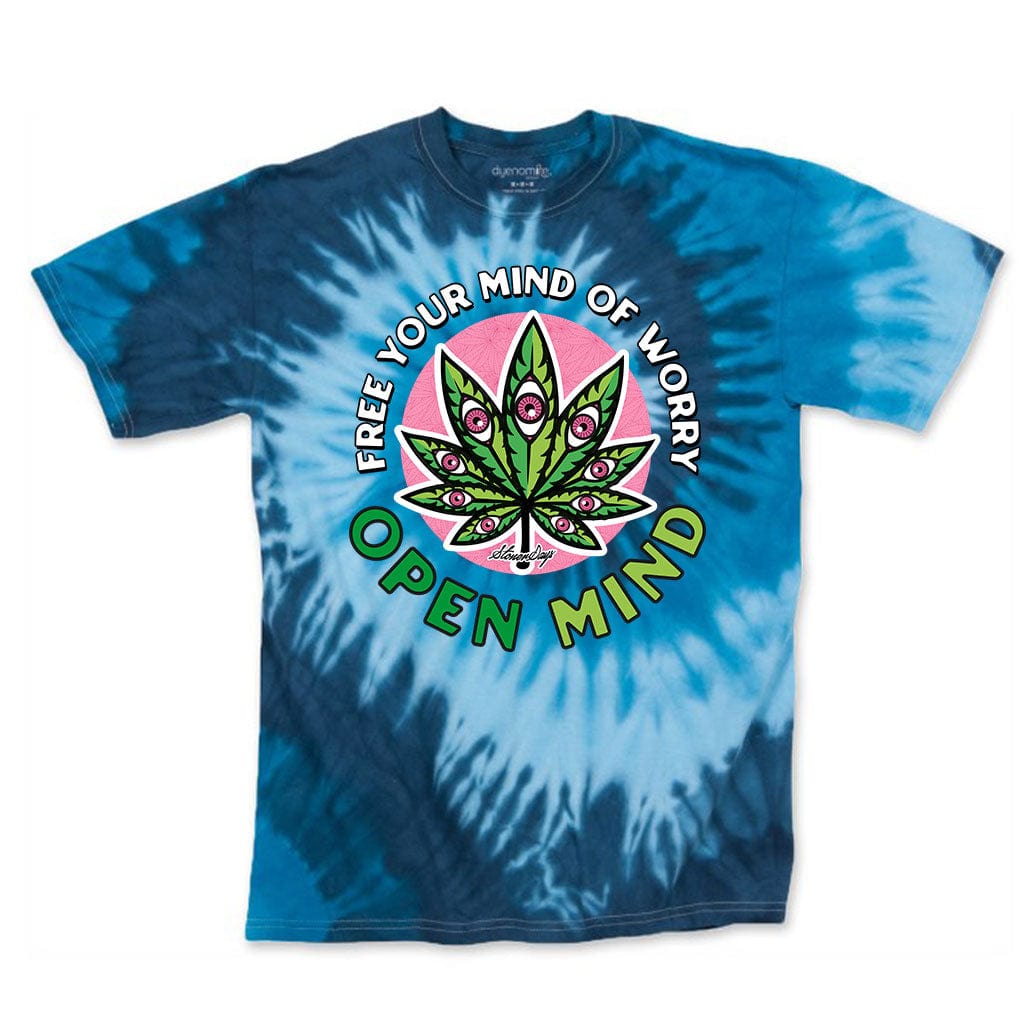 StonerDays Clothing SMALL Open Mind Blue Tie dye