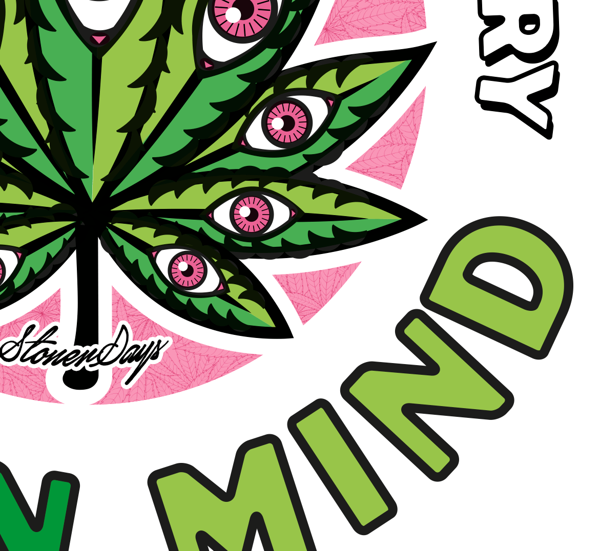 StonerDays Clothing Open Mind White Tee