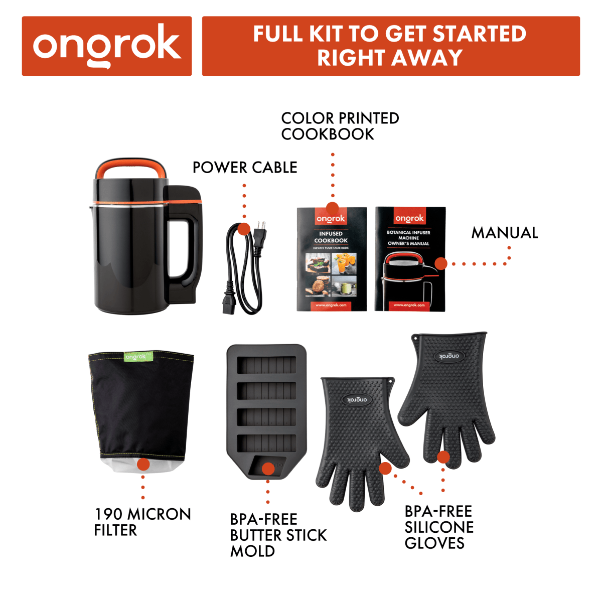 ONGROK Small / Black Small Botanical Infuser Machine and Kit