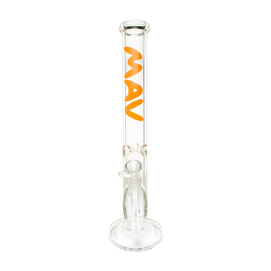 MAV Glass Bong Orange 18" Classic Straight Tube Bong