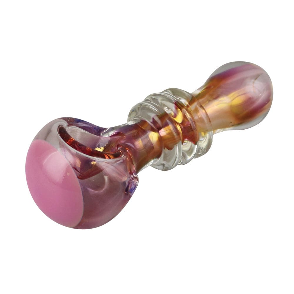Gift Guru Hand Pipe Gold Fumed Jetson Glass Spoon Pipe | Colors Vary