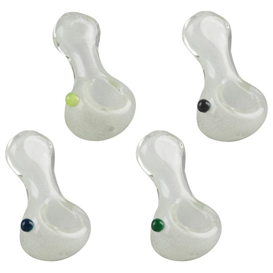Gift Guru Hand Pipe Glow Spoon Hand Pipe - Pinch Tip w Marble - 3" / Colors Vary