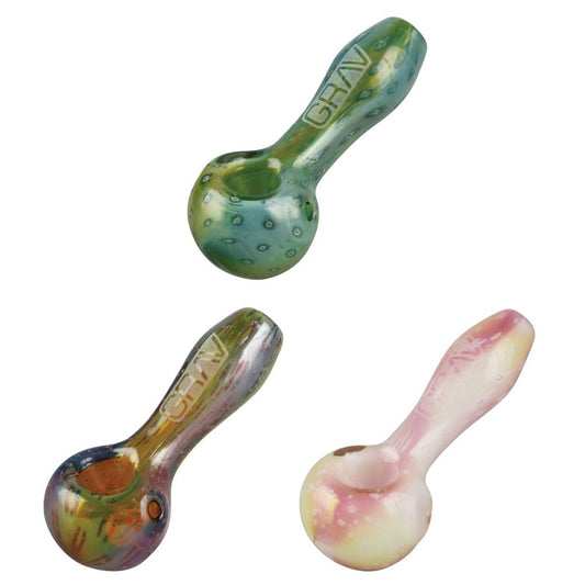 Gift Guru Hand Pipe Grav Labs Bubble Trap Spoon Pipe - 3.75" / Colors Vary