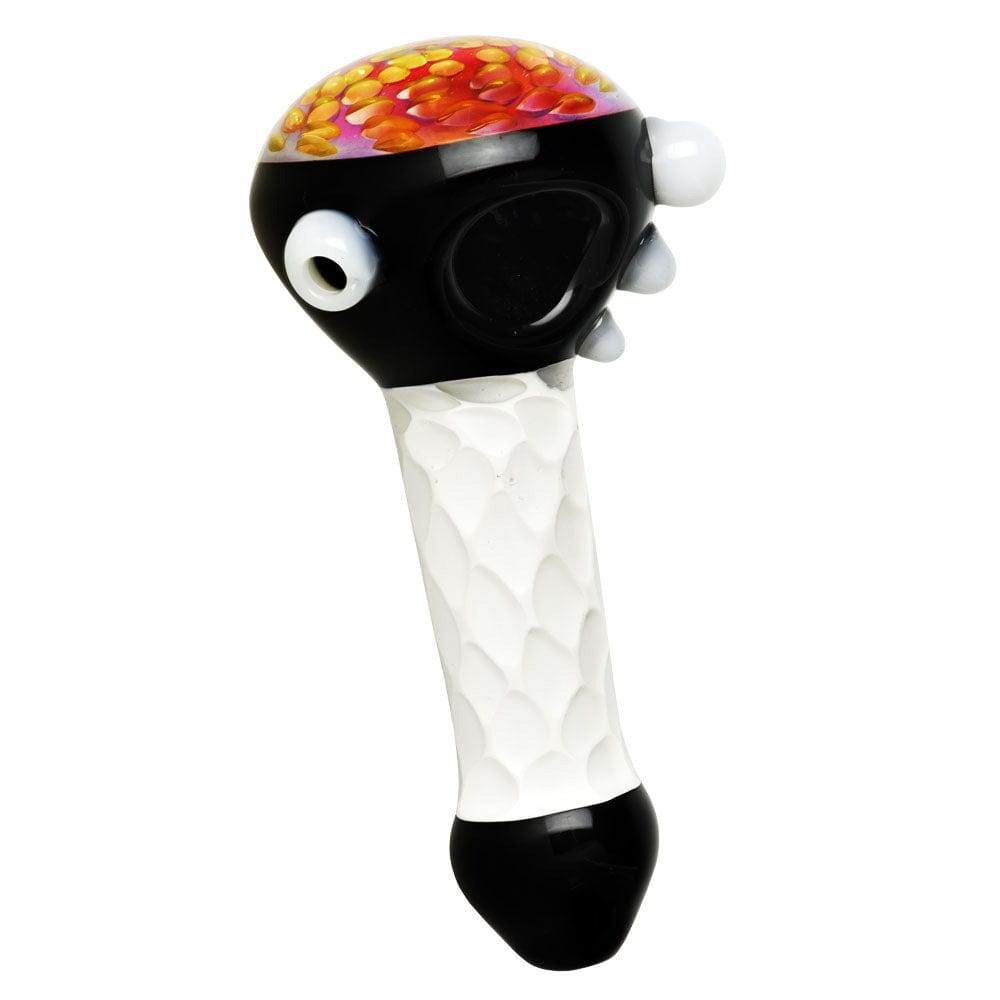 Gift Guru Hand Pipe Black Psychedelic Galaxy Wasp Nest Glass Spoon Pipe - 5"