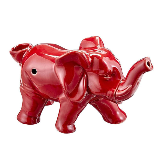 Daily High Club Pipes Lucky Red Lucky Elephant Ceramic Pipe