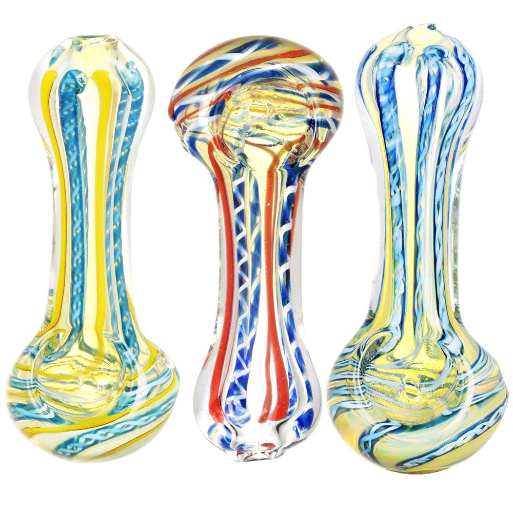 Gift Guru Hand Pipe DNA Twist Spoon Pipe - 4" / Colors Vary