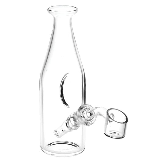 Gift Guru Dab Rig Bottle Style Glass Rig w/ Angle Cut Banger