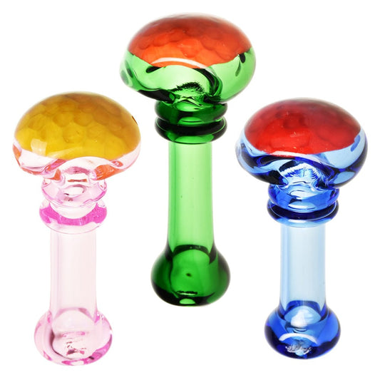 Gift Guru Honeycomb Dipped Glass Spoon Pipe - 3.75"/Colors Vary