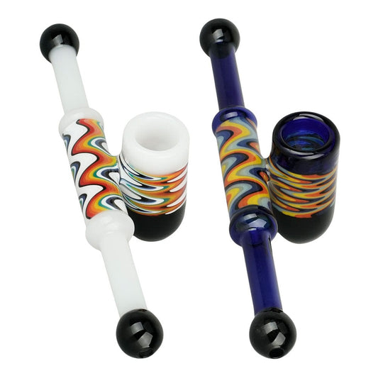 Gift Guru Bubbler Two-Person Wavelength Bubbler Pipe - 8.5"/Colors Vary