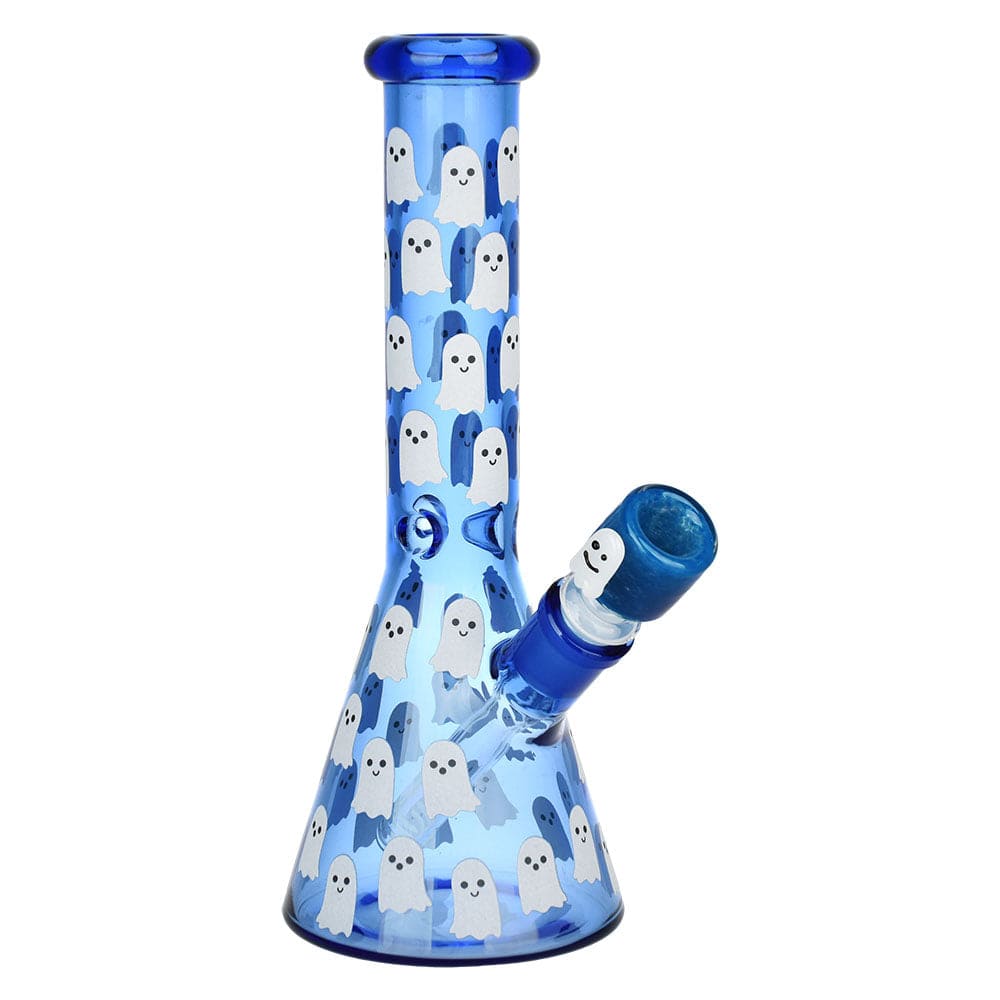 Daily High Club Bong Blue Ghostly Glow 10" Beaker Water Pipe
