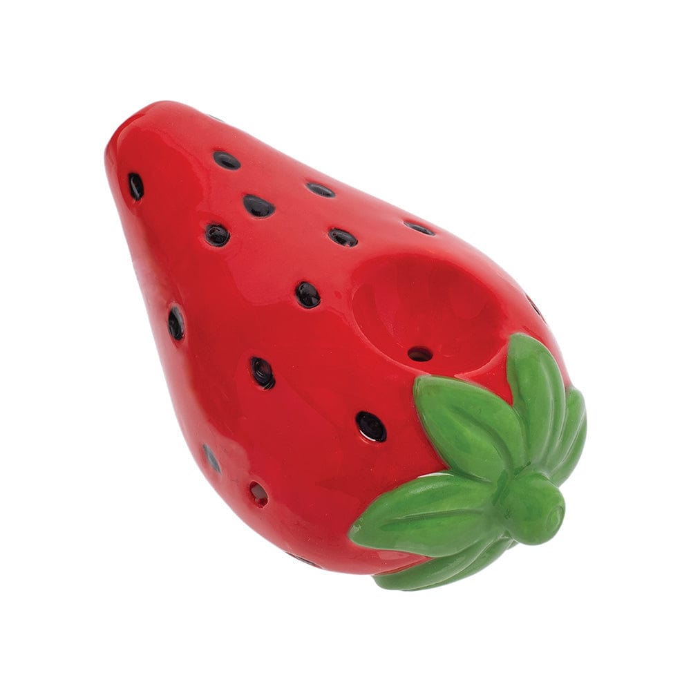 Gift Guru Wacky Bowlz Strawberry Ceramic Hand Pipe | 3.5"