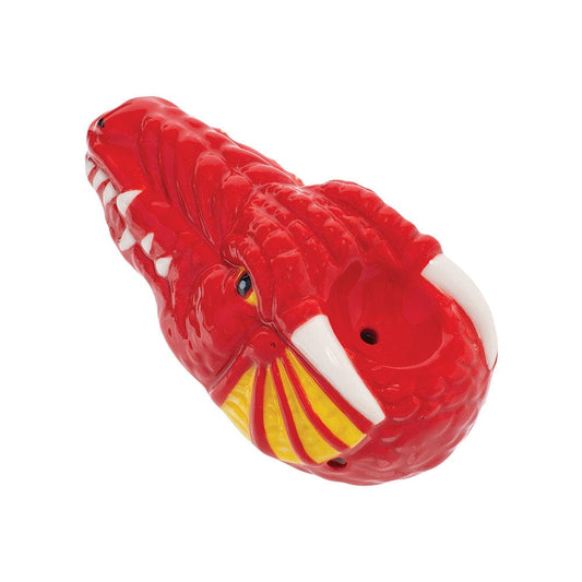Gift Guru Wacky Bowlz Red Dragon Ceramic Hand Pipe | 3.5"