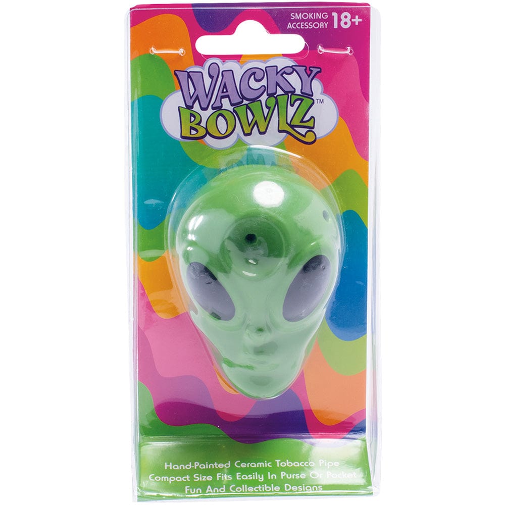 Daily High Club Wacky Bowlz Alien Head Ceramic Hand Pipe