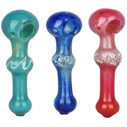Gift Guru Hand Pipe Galactic Center Micro-Frit Spoon Pipe - 5.5" / Colors Vary