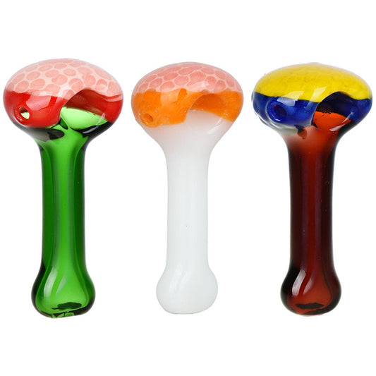 Gift Guru Hand Pipe Synthesis Honeycomb Spoon Pipe - 4" / Colors Vary