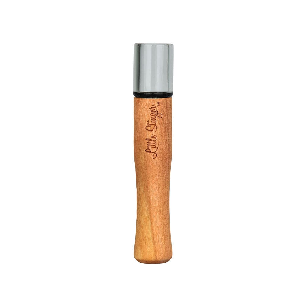 Gift Guru Hand Pipe Cherry Wood / Smoke Glass Honey Labs Little Stinger Chillum | 3.5"