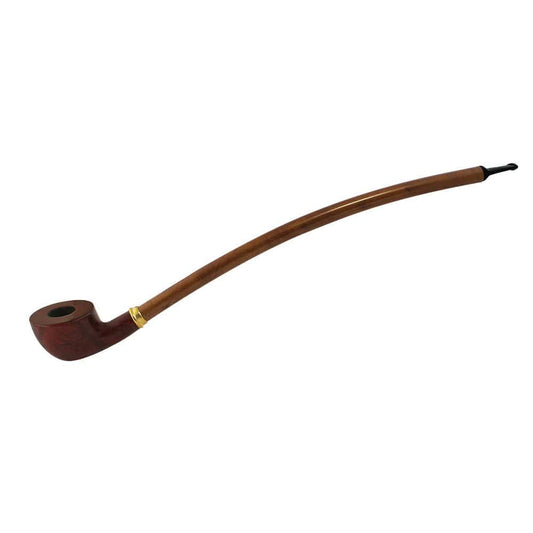 Gift Guru Pulsar Shire Pipes Curved Pear Cherry Wood Pipe - 15â€
