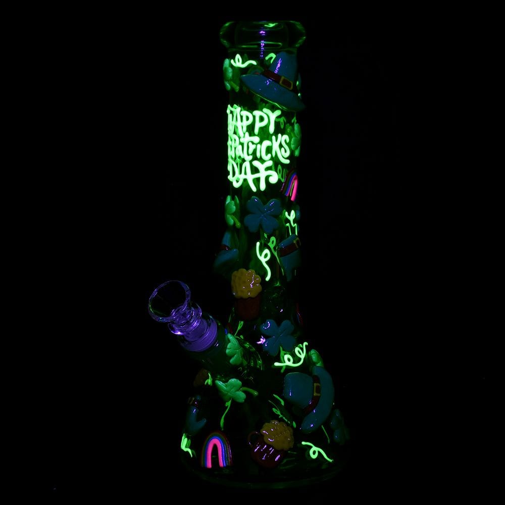 Daily High Club Bong St. Patrick's Day Glow In The Dark Water Pipe