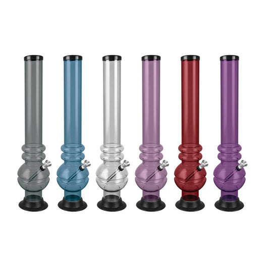 Daily High Club Bong Bubble Acrylic Water Pipe - 18" / Colors Vary