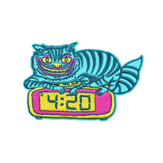 Killer Acid Apparel Embroidered Iron-On Patch 420 Cat