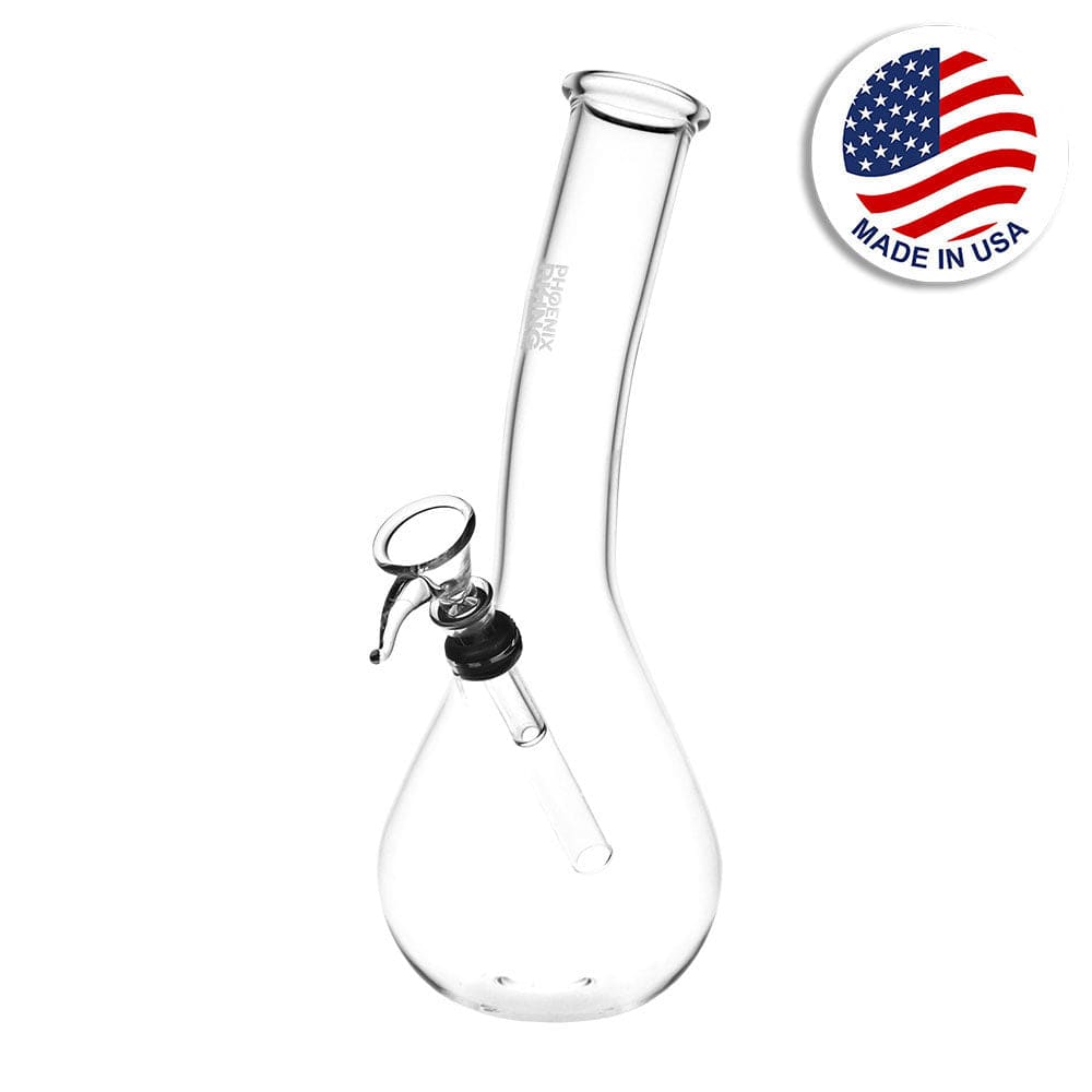 Gift Guru Phoenix Rising Leaning Tower of Beaker Water Pipe - 9.5" / Clear